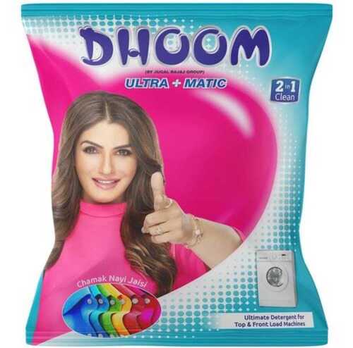 Disposable Eco Friendly Dhoom White Ultra Matic Detergent Powder For Clothes