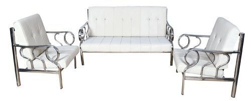 Handmade Easy To Clean Stainless Steel Sofa With White Colour And Attractive Design