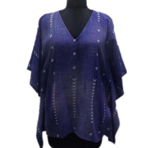 Washable Ladies Digital Print Cotton Blue Kaftans Used In Casual Wear