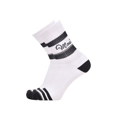 Mens Skin-Friendly Regular Fit Ankle Length White And Black Sports Socks