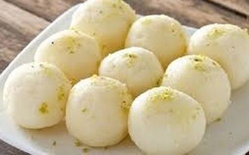 Round Shaped Yummy And Delicious Fresh White Rasgulla Sweets