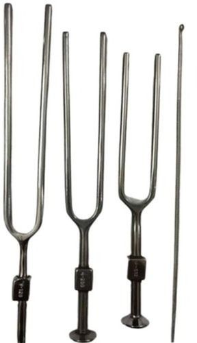 Silver Stainless Steel Turning Forks Set For Hearing The Internal Sounds Of A Human Body