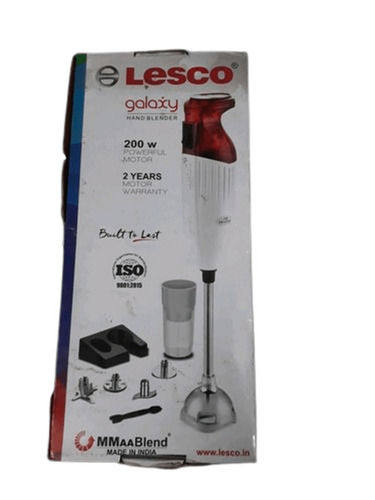  Long Durability Sharp Stainless Steel Lesco Galaxy Hand Blender 200 Watt  Application: Vegetable Blending