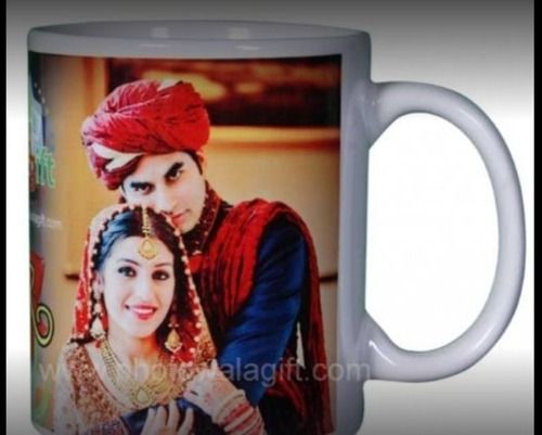 Round 200Ml Customized White Ceramic Printed Mugs With Personalized Photo For Gifting Use