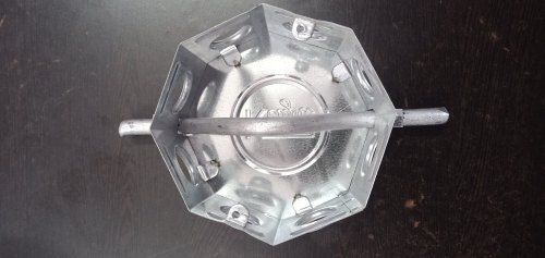 Cost Effective Silver Mild Steel Paint Coated Hexagonal Electrical Fan Box Diameter 100 Mm 