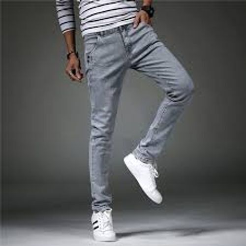 Estrolo Stretchable Slim Fit Grey Jeans Pant For Men