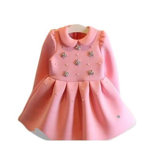 Designer Wear Soft Comfortable Breathable And Stylish Party Wear Pink Designer Cotton Frock