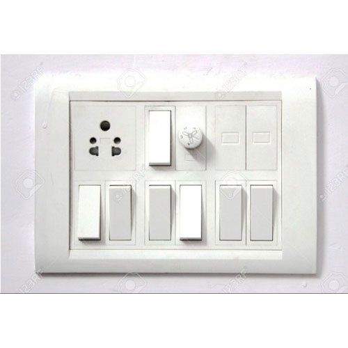 Electrical Switch Boards And White Colour With Sleek Design And Portable  Dimension(L*W*H): 12 Inch (In)