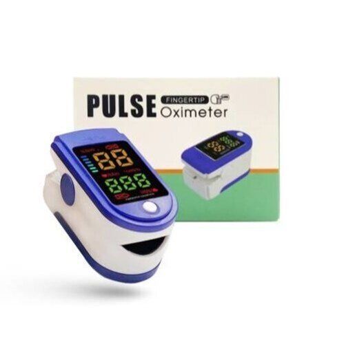 Fingertip Pulse Oximeter Four Color Oled Display Oximeter (Blue), Plastic Materials