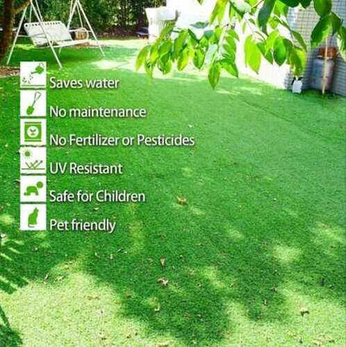 Green Washable UV Resistant Easy To Clean Safe For Children Artificial Grass
