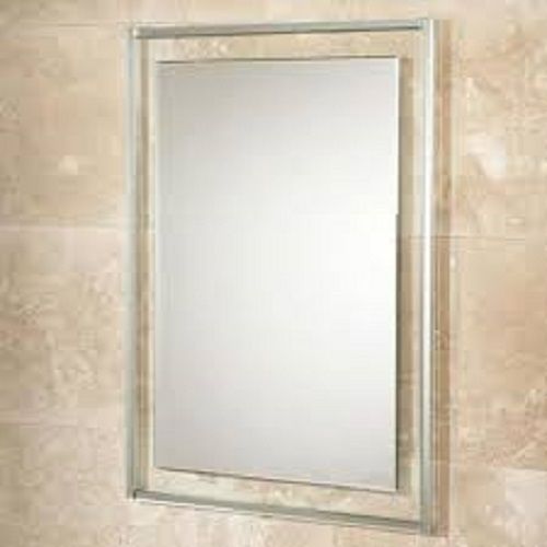 Plain Rectangular Glass Mirror For Domestic And Commercial Purpose Usage: Bathroom