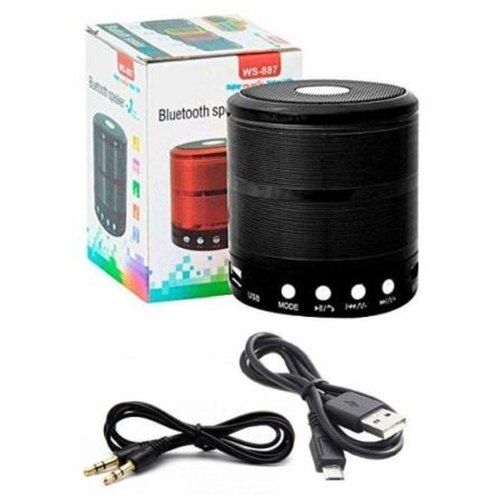 Black Portable Bluetooth Speakers With Plastic Materials And Bluetooth Connectivity