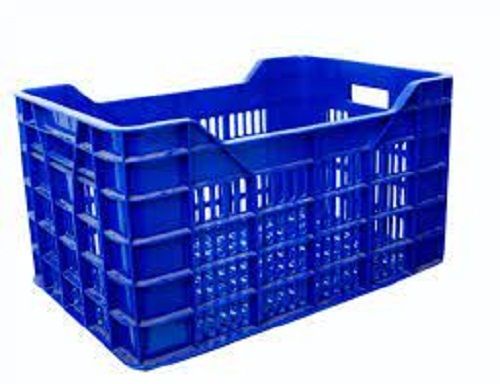 Single Faced Blue Plastic Storage Basket For Shopping Malls And General Stores