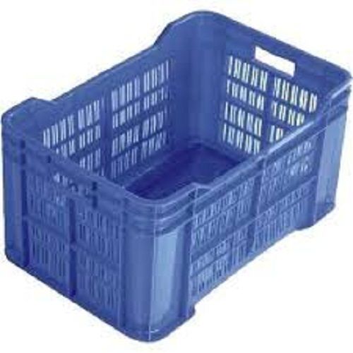 Blue Single Faced Rectangular Plastic Mango Crates For Storing And Transport Purpose