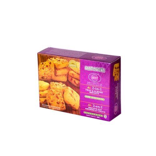 Sweet And Delicious Taste Gluten Free 2-1 Almond Fruit Crispy Biscuit  Fat Content (%): 12 Percentage ( % )