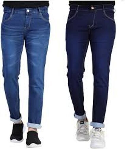 Trendy Men'S Denim Blue Comfort Regular Fit Jeans 