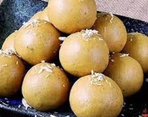 Yummy And Delicious Besan Laddu With Made Of Besan, Sugar And Ghee