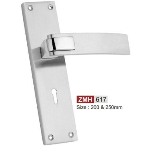 सिल्वर 20 मिलिमीटर हार्ड एंड शाइन स्टेनलेस स्टील टच मोर्टिज़ हैंडल