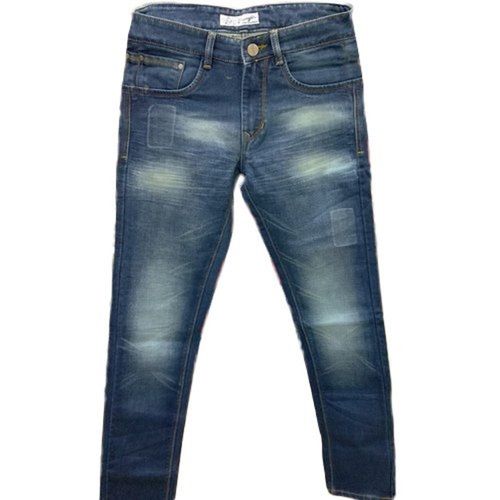 Casual Button Tinted Blue Denim Jeans For Men Age Group: >16 Years