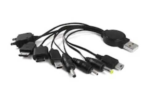 एनर्जी एफिशिएंट पोर्टेबल 10 इन 1 यूनिवर्सल मल्टी मोबाइल चार्जर केबल बॉडी मटीरियल: प्लास्टिक