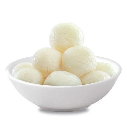 Purity White Round Rasgulla Sweet Shelf Life 1 Months With Fat 5 Gram Made Of Milk And Sugar Syrup