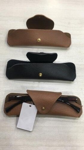 Leather Plain Black and Brown Reading Spectacle Cases For Carry Specs