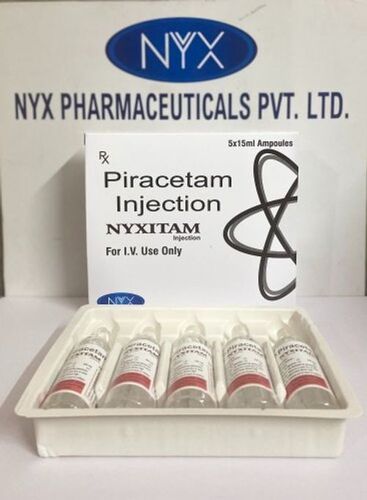  Nyxitam Injection, केवल I.V के उपयोग के लिए सामग्री: Piracetam 