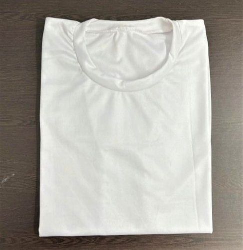 Polyester Promotional T Shirts White Color Comfortable Fit And Light Weight