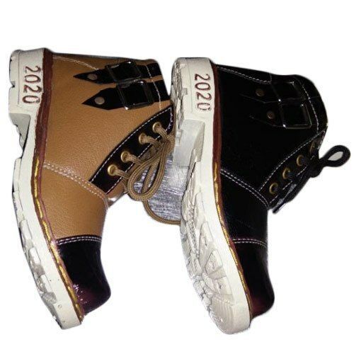 Premium Design Safe Heel Black And Brown Party Wear Sneaker Shoes