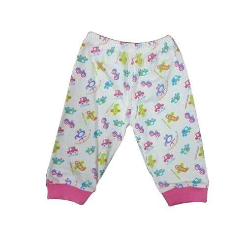 Beautiful Stylish Look Comfortable To Wear White And Pink Printed Casual Wear Cotton Baby Pajamas 