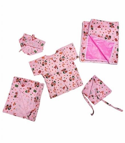 Cotton Casual Wear Pink Dress Kit For Baby Size: Small