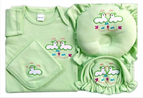 Washable Green Cotton Clothes For Born Baby