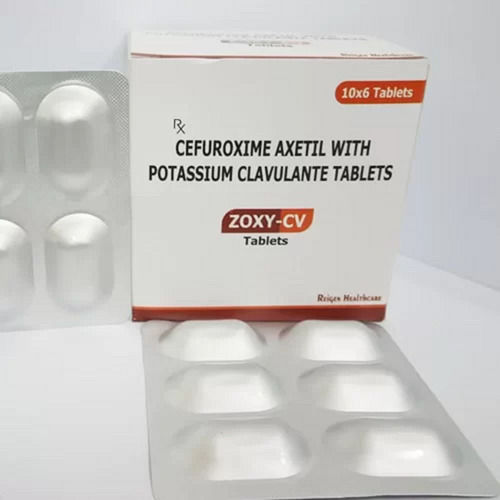 Zoxy-cv Cefuroxime Axetil And Potassium Clavulanate Antibiotic Tablet, 10x6 Alu Alu Pack