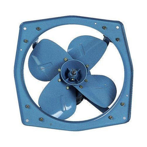 Blue Mild Steel 4 Blades Ventilation Exhaust Fan  Blade Material: Iron