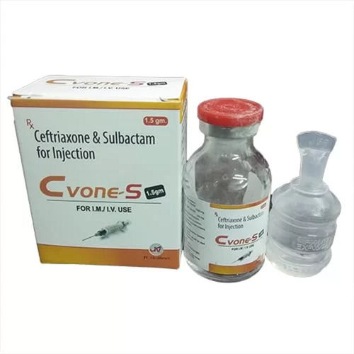 Cvone-S Ceftriaxone And Sulbactam 1.5 GM Antibiotic Injection