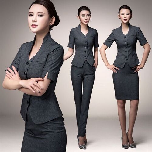 All Formal Corporate Office Female Uniform With Half Sleeves, Washable ...