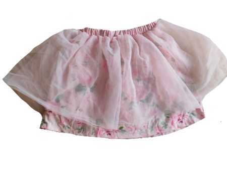 Girls Export Surplus Flower Print Cotton Hosiery Mini Skirts For 0-2 Years Kids