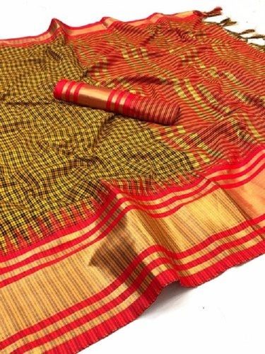 Multi colour checks pure silk pure zari kanchivaram silk saree. Code: Cost:  13200 INR Mail: va*****@***** … | Soft silk sarees, Saree designs, Checks  saree