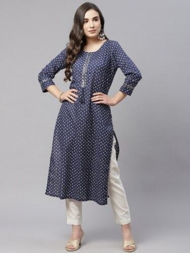 Perfect Fit Comfortable Easy To Carry Light Weight Straight Kurta  Bust Size: 36 Inch (In)