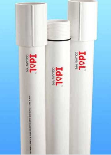 Round Shape White Industrial UPVC Borewell Pipe with High Weather Resistivity