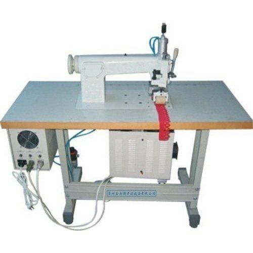 White Semi Automatic Ultrasonic Non Woven Fabric Bag Sewing Machine