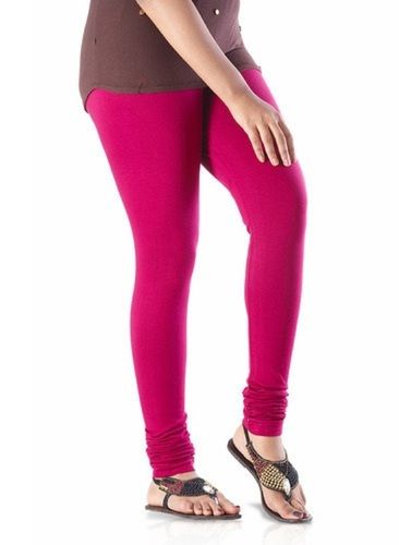 Skin Friendly Comfortable Breathable Casual Wear Dark Pink Cotton Knitted Legging 