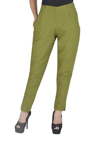 LIGHT OLIVE GREEN FLARE PANTS, Waist Size: 27 at best price in Kolkata |  ID: 25666647255