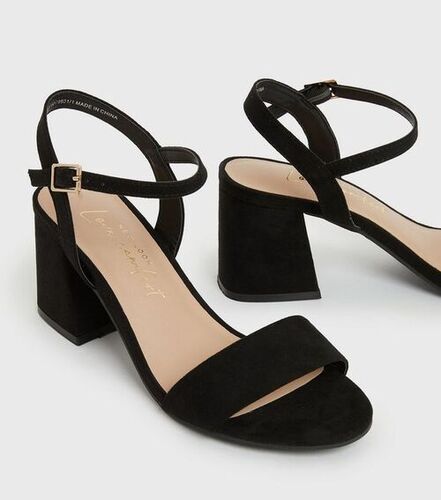 Transparent Dual Strap Beige Block Heel Ladies Sandals by Brune & Bare