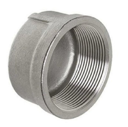 Durable Solid Strong Long Lasting Round Stainless Steel Threaded Gi End Cap Size 0.5 Inch