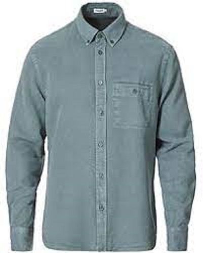 Full Sleeves Cotton Grey Color Shirt Fabric Printed For Party And Casual Wear