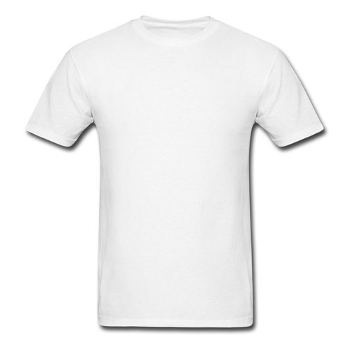 Men White Plain Round Neck Half Sleeve Casual Wear Cotton T Shirts - 100% Cotton, Available Sizes: S, M, L, XL, XXL | Versatile, Comfortable, Moisture-Resistant