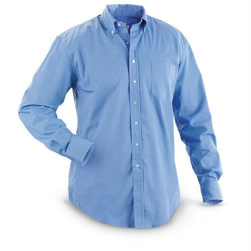 Simple And Stylish Look Collar Neck Full Sleeve Casual Plain Shirts Blue For Mens Age Group: 18 + Above