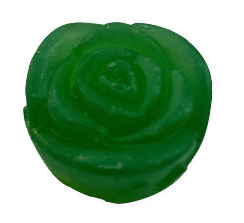 Skin Friendly And Glowing Free From Parabens Pure Natural Green Rose Shape Aloe Vera Herbal Bath Soap