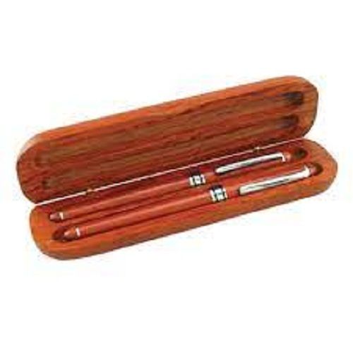Wooden Pen Box And Orange Colour With Elegant Design And Lightweight